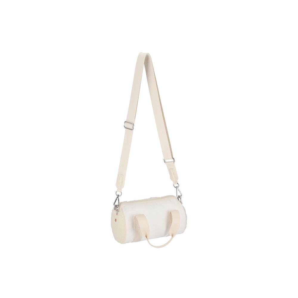 Lesportsac White Denim/Cream Sherpa Roll Bag [1586.La78]