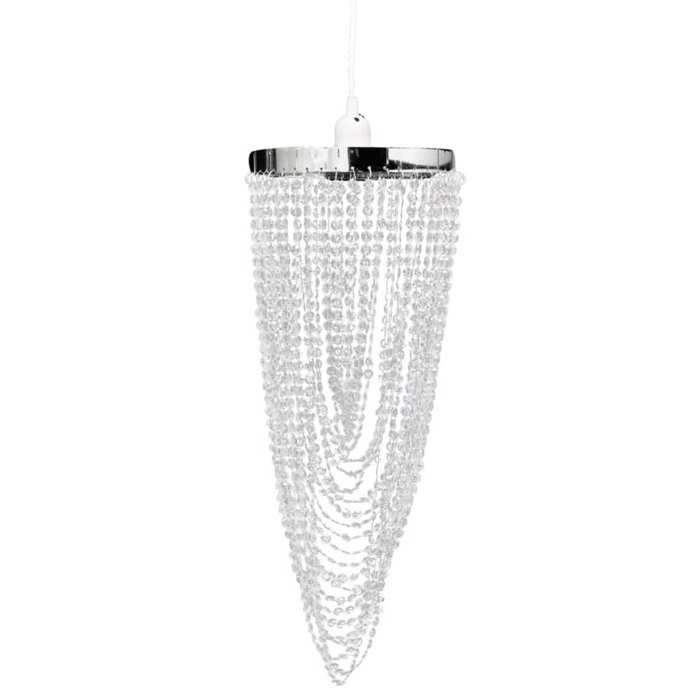 Pendant Chandelier - vidaXL - Crystal - 22 X 58 Cm - E27 - LED - Indoor