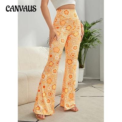 Women's Pants Printed Household Casual Pants Flared Pant