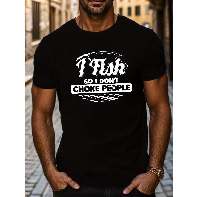 

European sizes Print T Shirt, Tees For Men, Casual Short Sleeve T-shirt For Summer Wear Regular Fit Fashionable Cool T-shirt for Men S чёрный