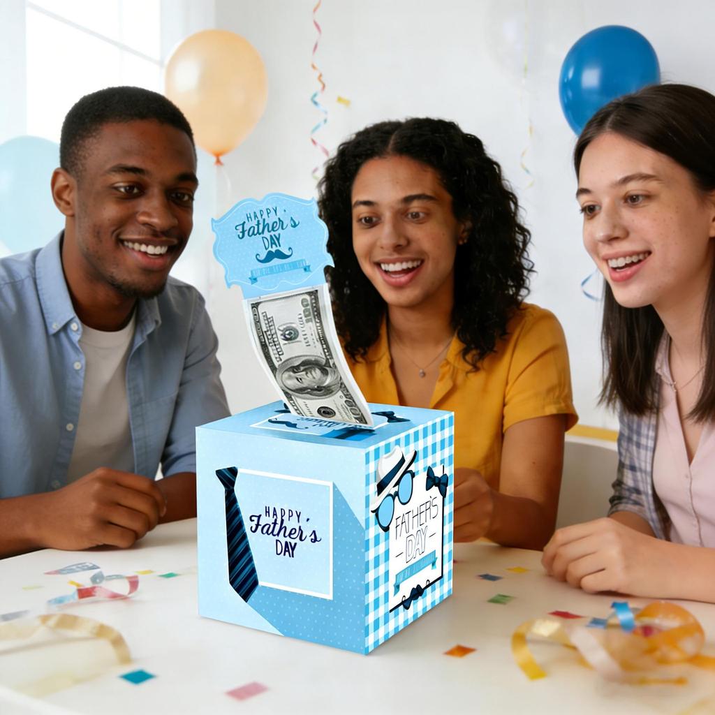 Father's Day Money Storage Gift Box for Dad or Grandpa - Fun DIY Gift