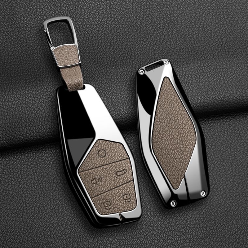 Zinc Alloy Car Key Case Fob For Mg One Remote Protection Cover Shell Keychain Ring Holder In