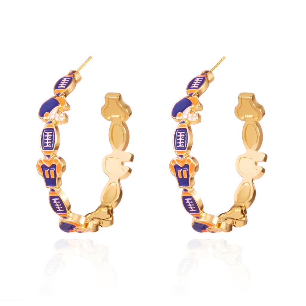 Stylish Geometric Earrings For Sports Fans With Nickelfree Posts