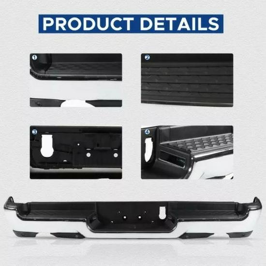 Rear Bumper with Dual Holes for 2019-2024 Dodge Ram 1500