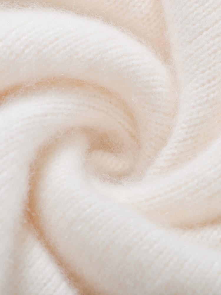 Women's Cashmere Sweater Qinghe Cashmere 30% Cashmere 70% Wool Autumn and Winter Cashmere Pullover Soft and Warm