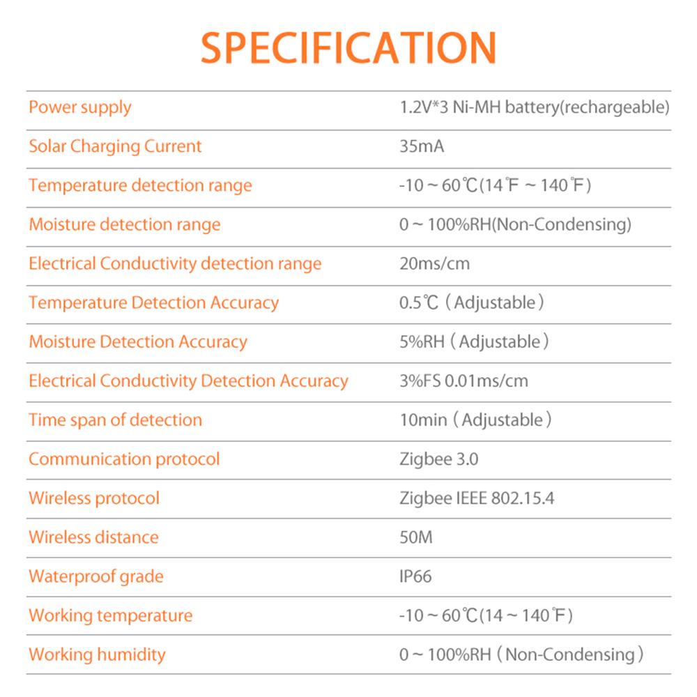 Tuya Smart ZigBee  Temperature and Humidity Meter Thermo Hygrometer Automation Irrigation Detector Garden Humidity Tester