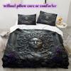 Metal reliefs Pattern Bedding Quilt Set Quilt Cover Pillowcase Home Decoration Birthday Gift (1 * duvet cover + 2 * pillowcase, without core)