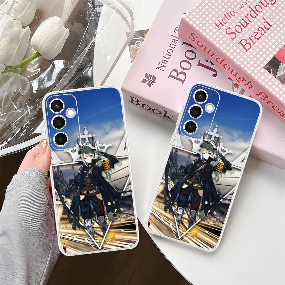 Arknights Grani Clear Mobile Phone Case for Samsung Galaxy S25 S24 S23 S22 S21Plus FE Ultra Colorful Cover