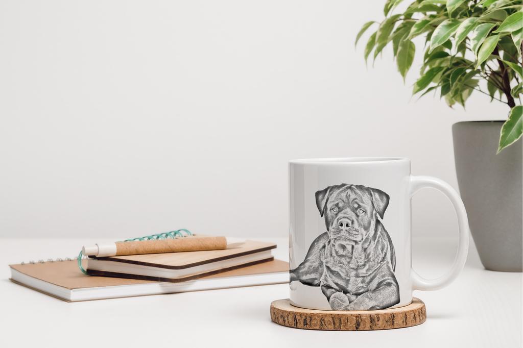 Rottweiler, Rott, Rottie - cup with a dog, personalized cup with a print, a classic gift for everyone from the Art-Dog brand