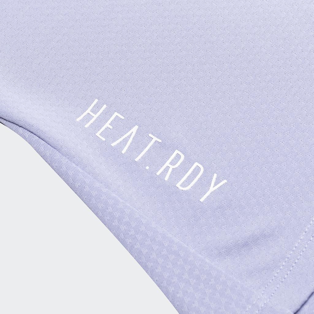 Adidas Heatrdy Focus T Casual Training Breathable Short Sleeve Tee Women Tops Lavender-Light-Purple HE7577
