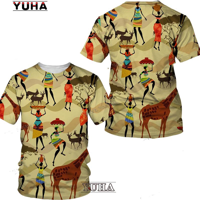 Этнический Стиль 3D Принт Графические Футболки Унисекс Одежда Дашики Летняя Африканская Мужская Футболка с Коротким Рукавом Уличная Мода Комплекты Мужские 6XL 980₽