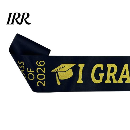 Comfortable Fabric Sash Graduation Ribbon Letter Print Adjustable Length Class Durable of 2026 Celebration Ceremony Outfit Accessory