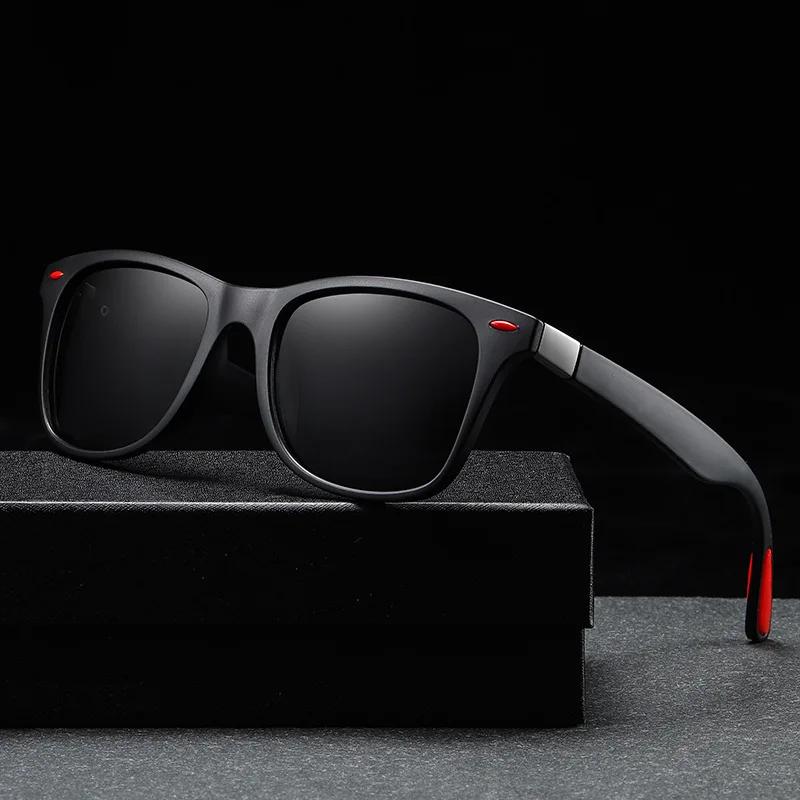 Gafas de sol polarizadas clásicas para hombre y mujer, diseño de marca, gafas de sol con montura cuadrada para conducir, gafas masculinas UV400