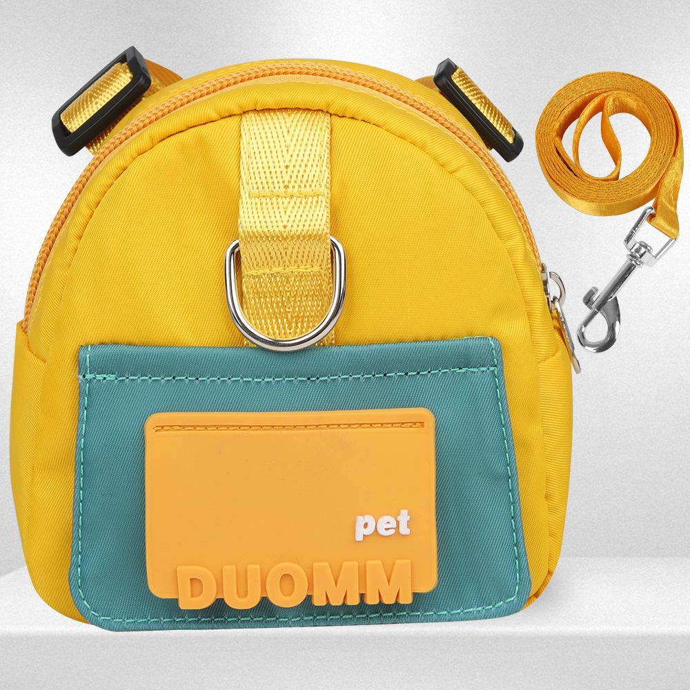 Cute Adjustable Pet Backpack with Harness Leashes Outdoor Travel Portable Dog Training Treat Pouch Pet Puppy Snack Storage Bags