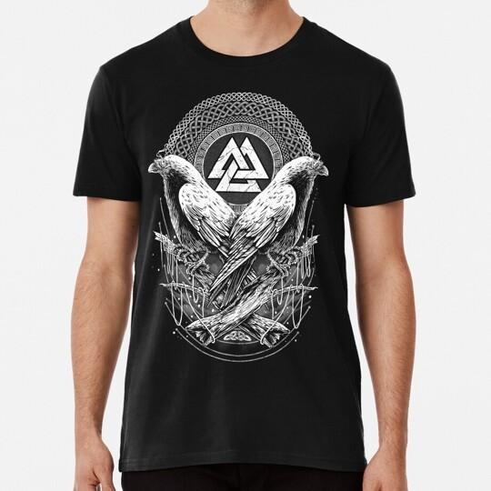 Raven Valknut Viking Norse Mythology Odin Size S to 5XL T-Shirt XL