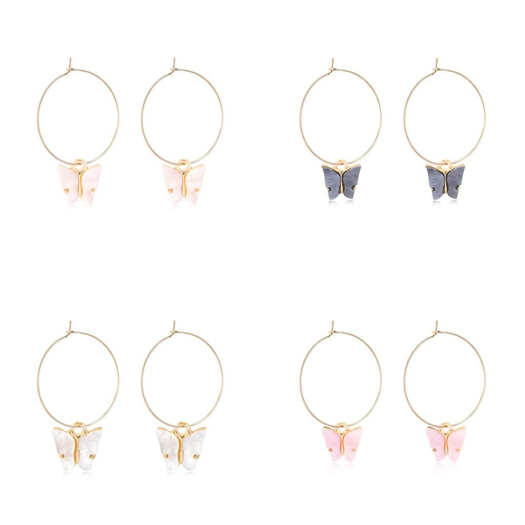 Unique Butterfly Earrings For Women Elegant Alloy Material With Electroplating