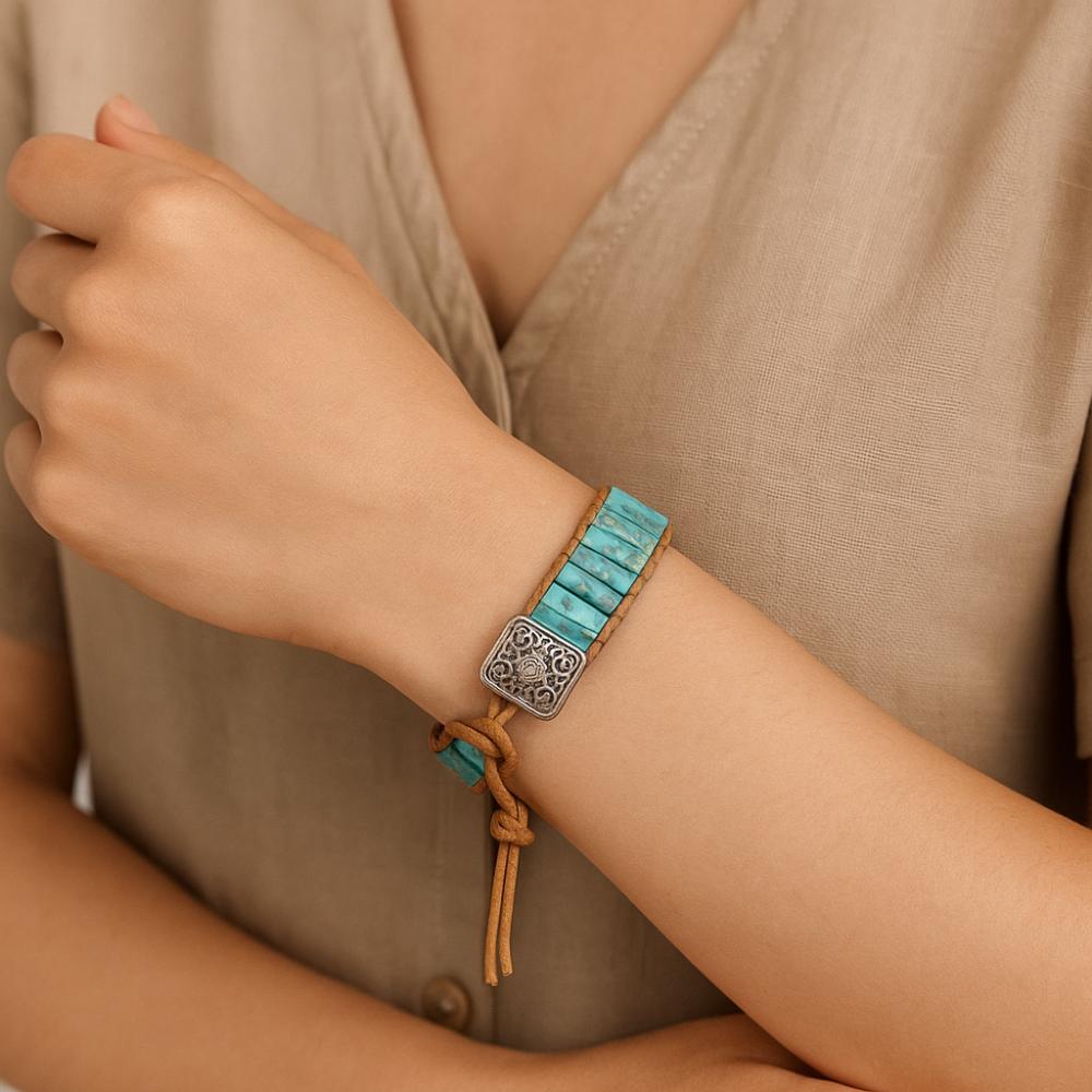 Hand Jewelry Rainbow Stone Bracelet Colorful Bohemian Style Bangle Beads Braided Bracelets  Women