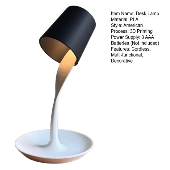 Desk Lamp with Tray LED Cordless Table Lamp Battery Operated Bedside Table