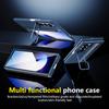 KEYSION with Touch Pen Case for Samsung Galaxy Z Fold 6 5 5G Hard PC Kickstand Phone Cover With Tempered Glass Screen Protector