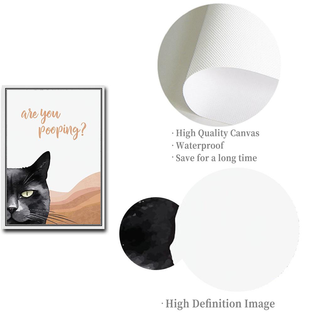 Bathroom Fun Printable Poster Boho Art Black Cat Asked Do You Love Toilet Wall Decor Humorous Cat Owner Housewarming Gift Murals