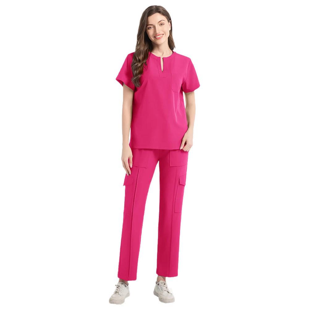 Women's Multi-Color Quick-Dry Scrub Suit - Skin-Friendly Professional Uniform for Doctors and Nurses