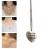 Retro Heart Shaped Pendant Necklace Unique Charm Necklace Heart Neck Jewelry Alloy Material Suitable for Trendy Outfits