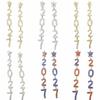 1 Pair/Set Fashion 2027 Digital Earrings 2027 Number Pendant Earrings  Celebration Holiday
