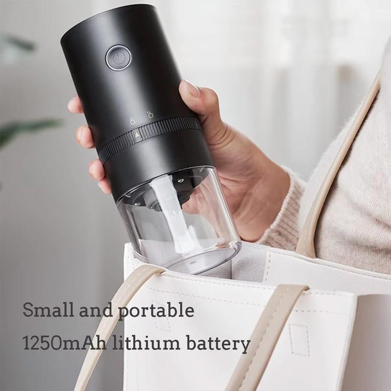 Intelligent Mini Stainless Steel Coffee Grinder, High-performance USB Rechargeable Electric Burr Coffee Grinder