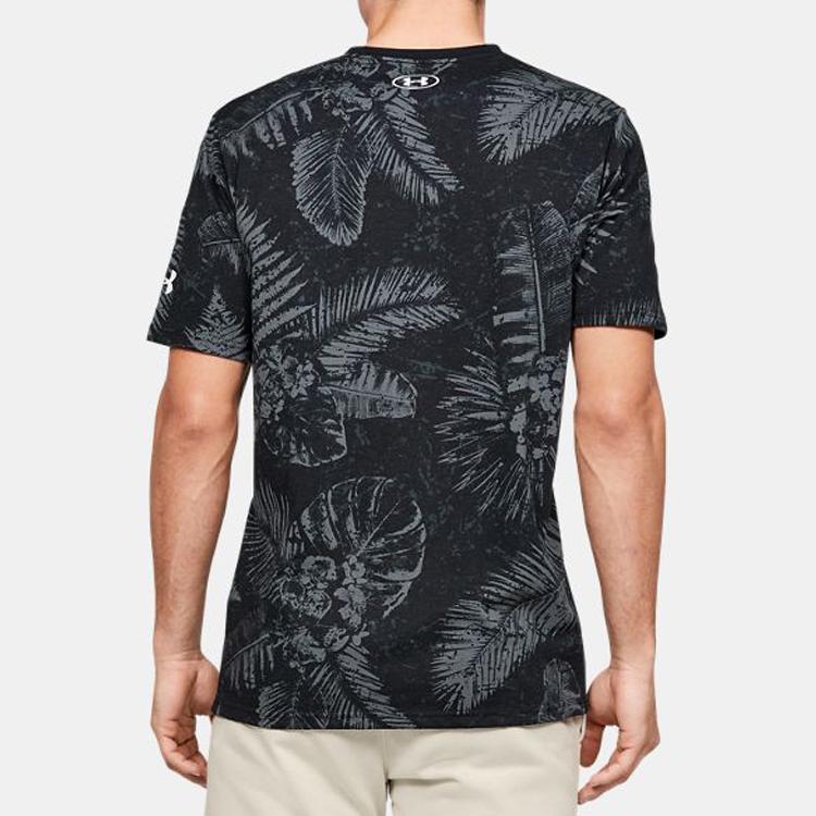 Under Armour Alphabet Print Straight-Cut Sports T-Shirt Men Tops Black 1351585-001