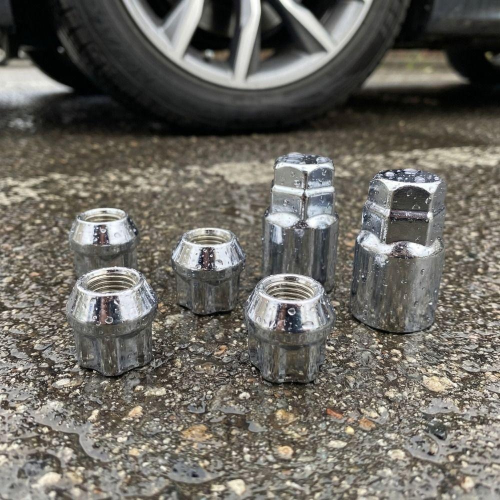 M12x1.5 Wheel Lock Nuts 4 Wheel Set Locking Wheel Nuts Anti Theft Lug Nuts  Car Maintenance