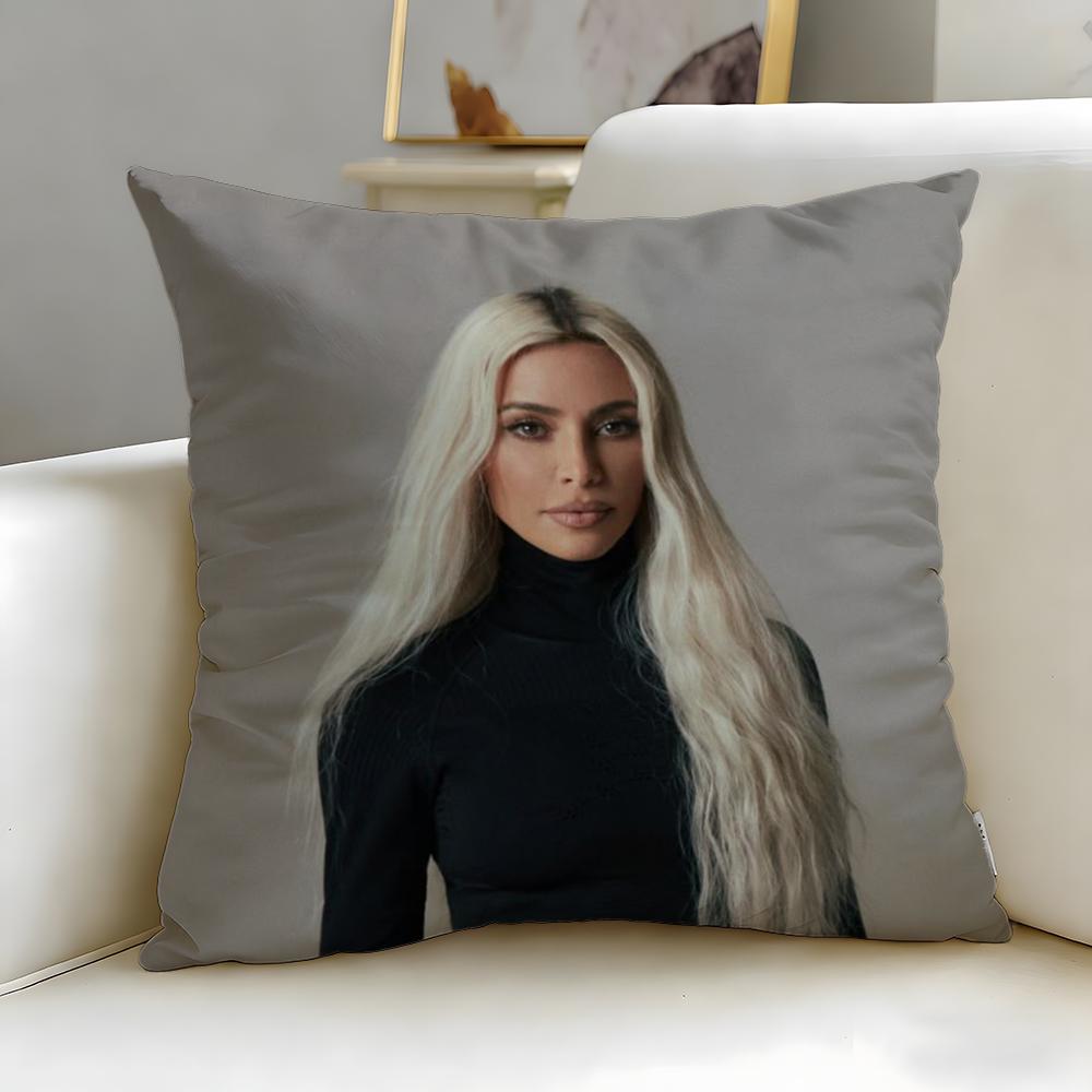 Popular Celebrity Kim Kardashian Cushion Cover Soft & Easy-Wash Pillow Case – Versatile For Couch, Bed, Travel And Office