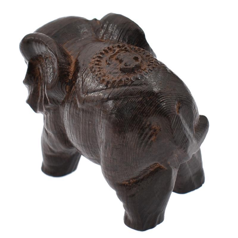 Natural Agarwood Elephant Wood Carving  Wood Crafts Antique Decoration Health