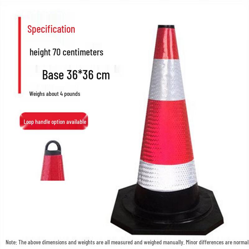 Mi Ling Reflective Rubber Traffic Cone 70cm
