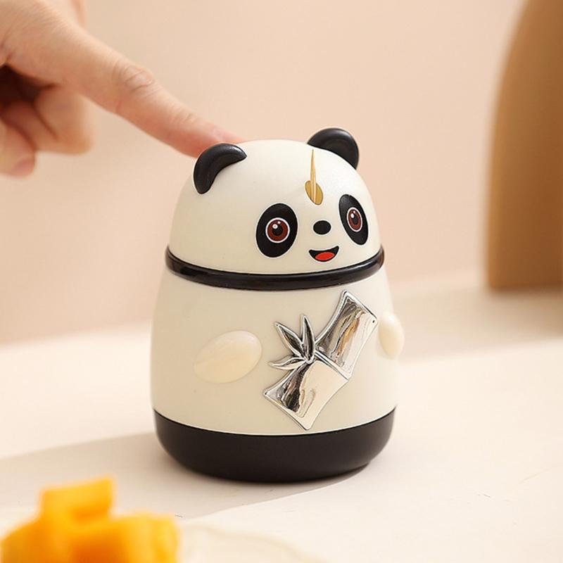 Niedlicher Panda Zahnstocherhalter Behälter Automatischer Zahnstocherspender Drucktyp Zahnstocherbox für Zuhause Bar Party