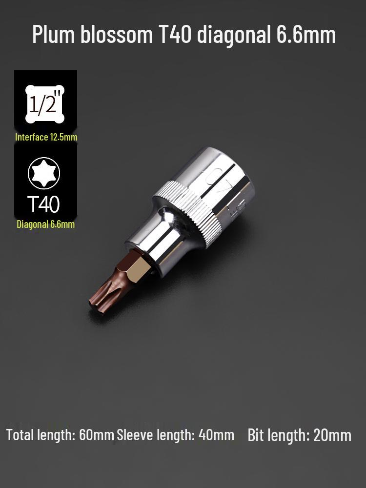 Multibit Screwdriver with Flower, Hexagon, Torx, Spline, and Six-Lobe Heads