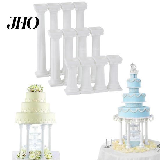 Baking Tool 4Pcs/Set Cake Rods Non-stick Reusable Plastic Delicate Support Standing Grecian Pillars Gathering Supplies Fondant Mold