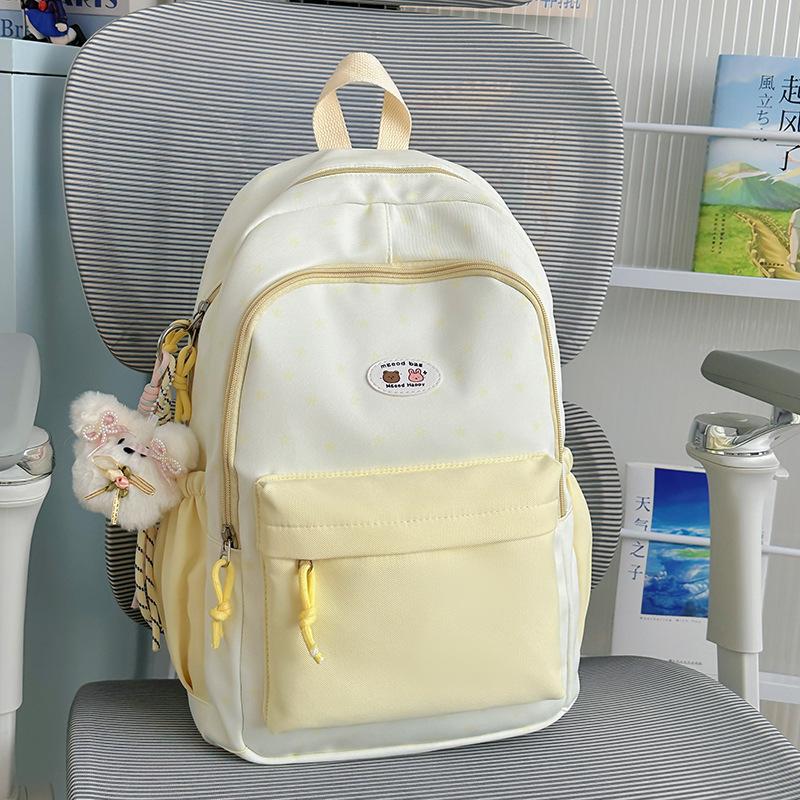 Schoolbag Japanese Candy Color Small Fresh Student Backpack New College Style Girl Versatile Schoolbag Large Capacity Backpack