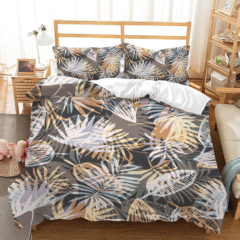 

Feather Close-Up Mask 3D Quilt Cover Three-Piece Digital Kit Four-Piece Set 135 * 200 (two-piece set) 90g