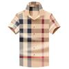 Camisa de Manga Larga para Hombre Versión Coreana Ajustada Camisa de Pulgadas para Hombre Casual Versátil Algodón Puro a Cuadros Hombre