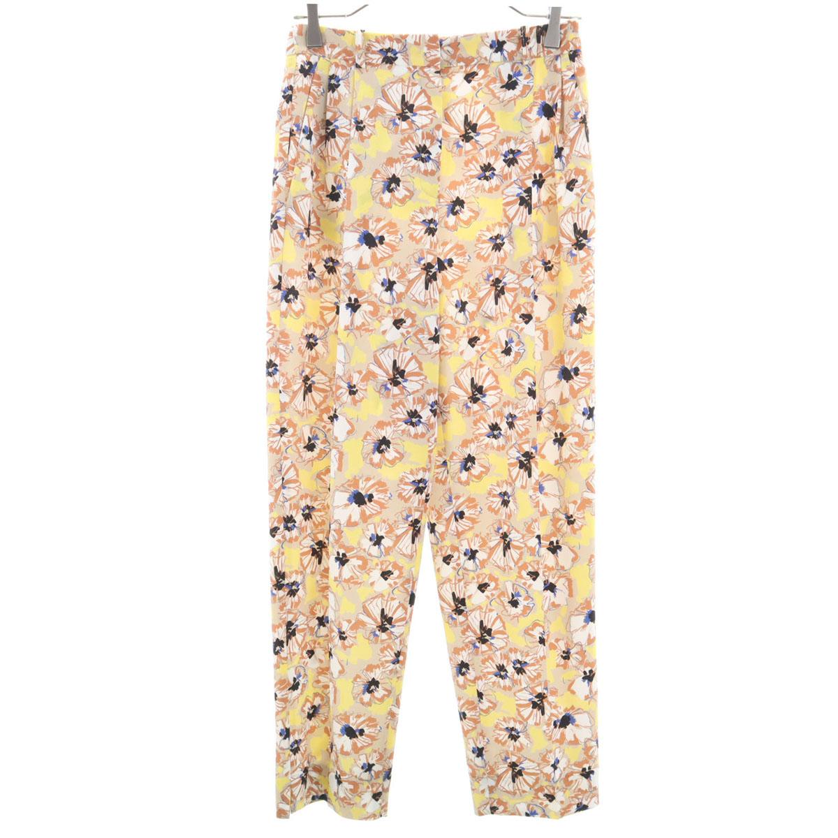 

JIL SANDER NAVY сделано в Италии Брюки-слаксы с цветочным принтом 34 бежевые Женские Б/у