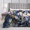 Warm Soft Blankets Camping Iuno Wuthering Waves Game Throw Blanket  Flannel Bedspread For Bedroom Fluffy Sofa Bed Cover