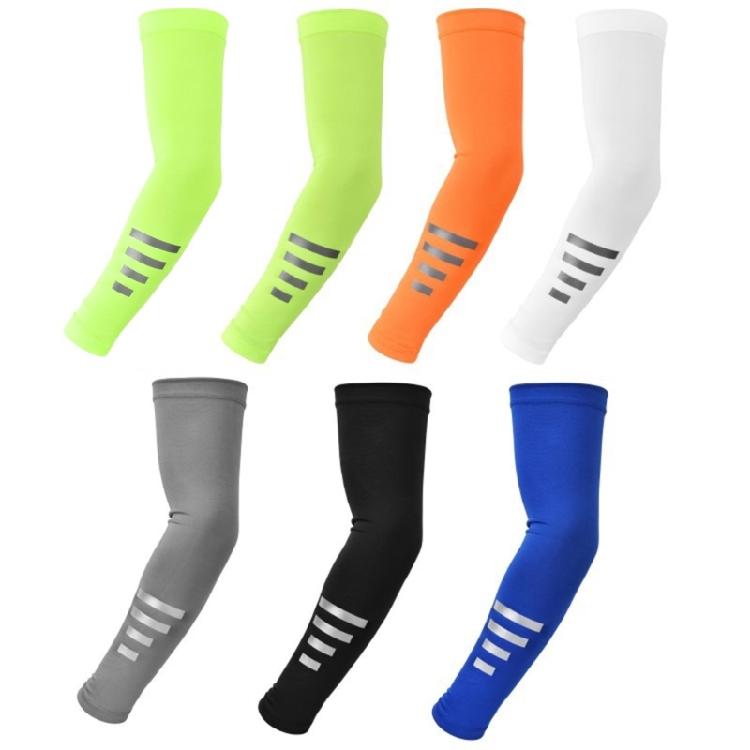 Athletic Cooling Arm Cover Thin Sleeves Reflective Elements For Nighttime Visibility
