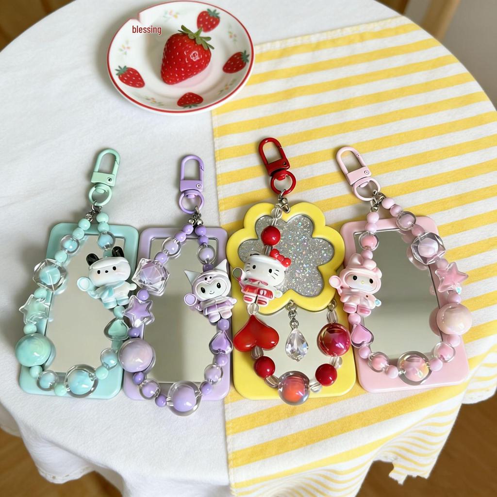 Sanrio Cartoon Phone Lanyard Keychain - Handmade Beaded Charm