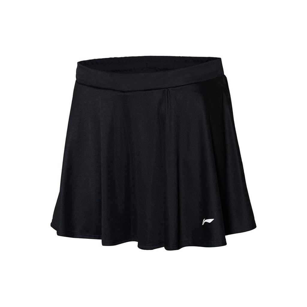 Li Ning Badminton Series Sports Quick-Dry Sweat-Wicking Breathable Running Skirt Women Skirts Black ASKR022-1