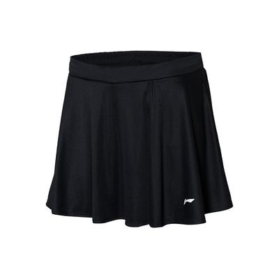 Li Ning Badminton Series Esportes Secagem Rápida Absorção de Suor Respirável Saia de Corrida Saias Femininas Preto ASKR022-1