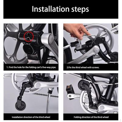 Folding Bike Auxiliary Wheel Accessories Professional Sturdy Aluminum Alloy