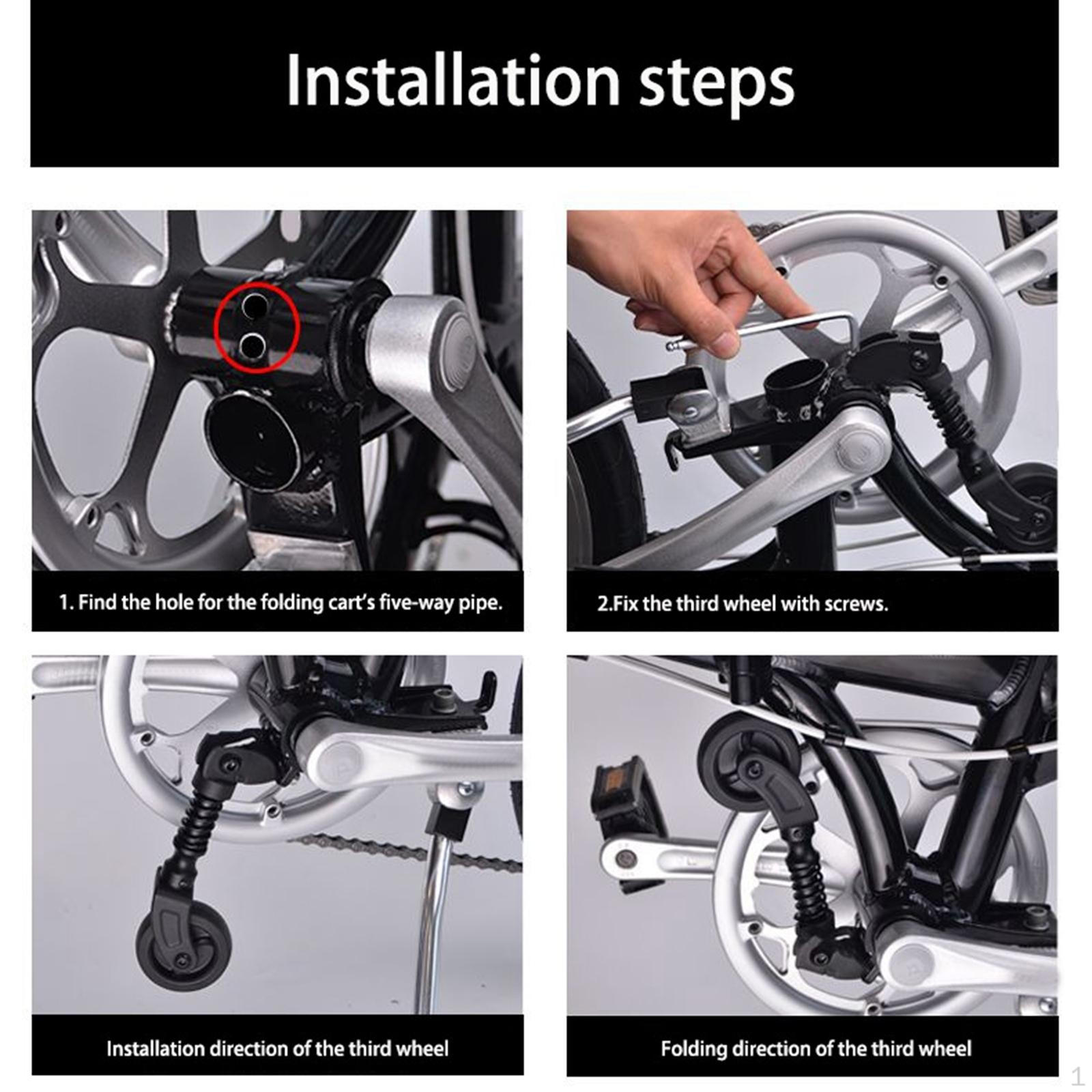 

Folding Bike Auxiliary Wheel Accessories Professional Sturdy Aluminum Alloy