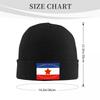 Sozialistische Jugoslawien Jugoslawische Flagge Warme Strickmütze Modische Mütze Herbst Winter Outdoor Mützen für Unisex Erwachsene