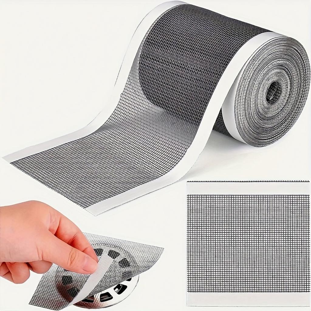 Disposable Nanofiber Hair Catcher Roll for Kitchen Sink and Bathroom Floor, Cut-to-Size Filter, 10m
