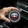 1/2PCS Car Coasters Water Cup Slots Non-Slip Mat Waterproof Cup Pad For Toyota Corolla Camry Hilux Rav4 Car Accessories